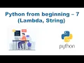 Python from beginning - 7 Lambda String