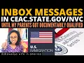 INBOX MESSAGES I RECEIVED FROM NVC I-130 PETITION
