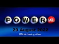 Powerball draw from 2022 Jackpot Draw Tonight Winning Number Aug 29 2022