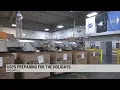 How does the United States Postal Service handle the holiday surge