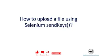 How to upload a file using Selenium sendKeys method