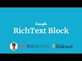 Gutenberg Block Tutorial - RichText Component