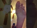 Incredibly sexy Asian girl teasing with her gorgeous feet for 1-hour and taking off her lace socks