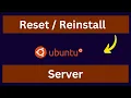 How to Reinstall a VPS server UBUNTU