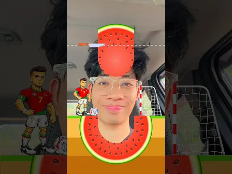 Watermelon or soccer? Which one do you like? #ronaldo #football
