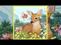 Coloring pictures of Deer carefully and with good results