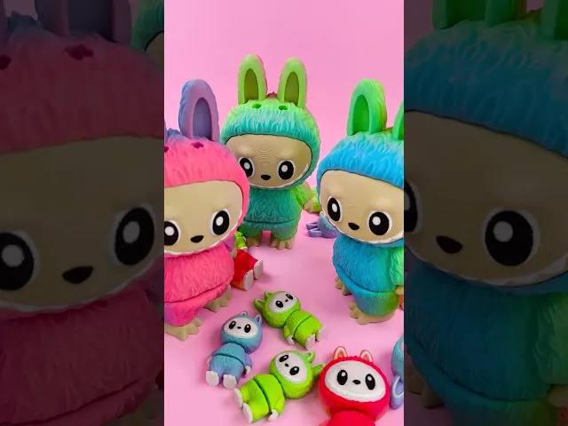Flexi Labubu (Keychain, Toy, Magnet), Print-in-Parts & Print-in-Place, Fan-Art video thumbnail