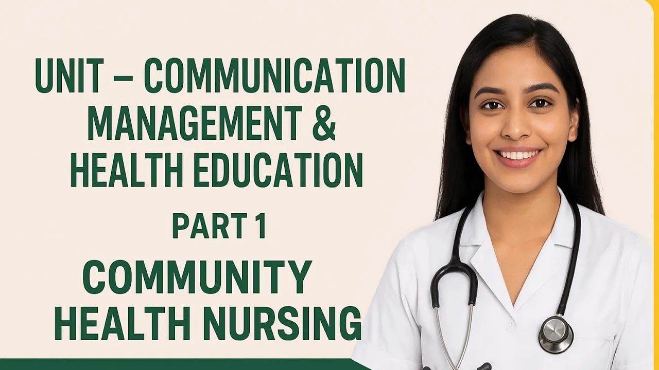 🌿 Unit - Communication Management & Health Education | Part 1 | CHN | BSc Nursing 5th Semester ✨