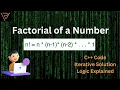 Factorial of a Number C Code Iterative Solution