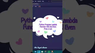 Print even and odd numbers of a list using Lambda Function in Python