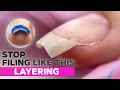 Nail Filing MISTAKE Thick Nail Plate Alignment Simple Pastel Nail Art