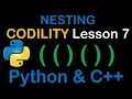 Nesting Brackets in Python and C Codility Solutions Lesson 7