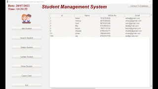 Student Management System with MySQL using Python Part - 4