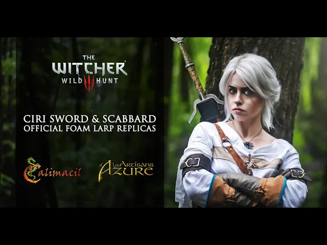 CALIMACIL CIRI SWORD FOAM REPLICA &amp; ITS SCABBARD BY LES ARTISANS D'AZURE