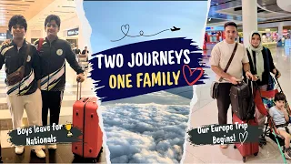 Two Journeys ✈️ One Family ❤️ Boys Leave for Nationals & Our Europe Trip Begins!