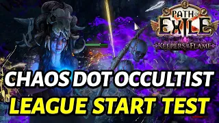 PoE 3 27 Chaos DoT Occultist Stonger Than I Expected - League Start Test for Keepers of the Flame