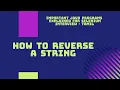 Important Java Interview Programs 01 How to reverse a String Test Automation Tamil