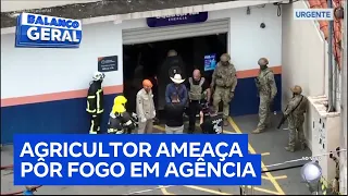 Homem que teve energia cortada em Goiás é preso após ameaçar colocar fogo em agência
