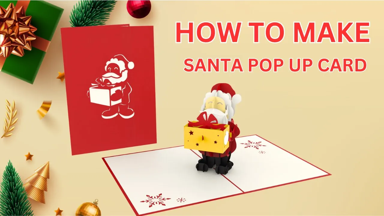 Santa Pop-Up Card - SVG Download Template for Festive Crafting