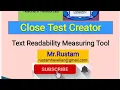 Teacher Training Series - Cloze Test Creator
