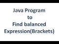 Balanced Expression braces parenthesis
