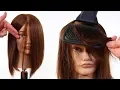 One Length Haircut Tutorial Flat Wrap Blow Dry Technique