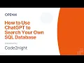 Chat with Your SQL Database Using ChatGPT ASP NET Natural Language to SQL Query AI NET