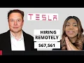 TESLA IS HIRING WORK FROM HOME JOBS SALARY 67 561