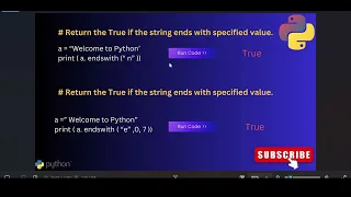 startswith endswith method in Python 2025