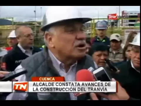 Alcalde constata avances de la construcción del tranvía
