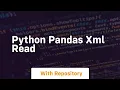 python pandas xml read