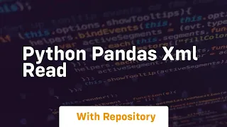 python pandas xml read