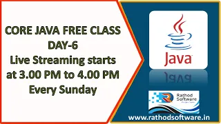 Free Java Weekly Class Mastering Java Live DAY-6