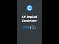 C Implicit Constructor