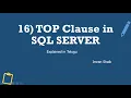 16 TOP Clause in SQL Server Explained in Telugu SQL Server Telugu Tutorials