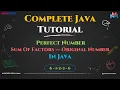 Perfect Number In Java Explained Step-by-Step Master In Looping in Java