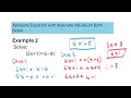 Absolute Equation with Absolute Values on Both Sides
