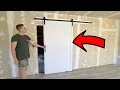 JUBEST White Barn Door 48 x84 with Hardware Kit Handle Lock - Unboxing Installation