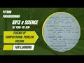 Essence of computational problem solving 1st year 1st semester arts and science