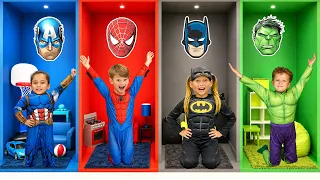 Kids build Superhero Rooms in Four Colors!
