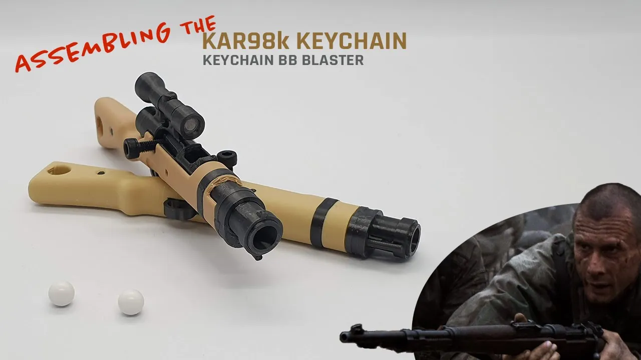 Kar98k Bolt-action Rifle Keychain — Functional Blaster Toy