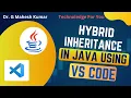 HYBRID INHERITANCE IN JAVA USING VS CODE