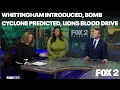 Whittingham introduced bomb cyclone predicted Lions blood drive and more