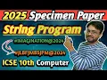 Q5 String Program in Java of ICSE 2025 Specimen Paper ICSE Computer Class 10