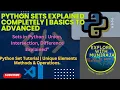 Python Sets Explained Sets in Python Union Intersection Difference frozen set mutability