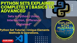 Python Sets Explained Sets in Python Union Intersection Difference frozen set mutability