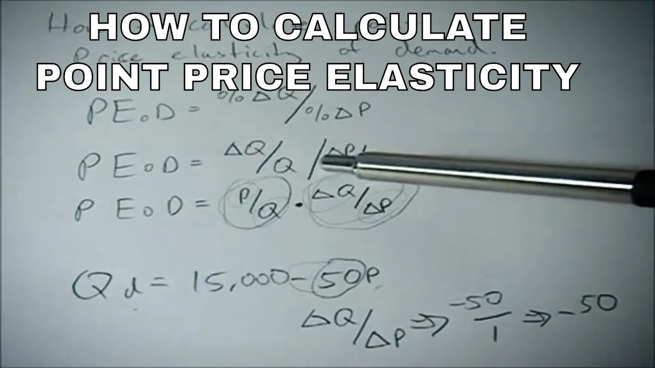 How to calculate point price elasticity of demand