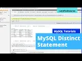 Distinct Statement In MySQL - MySQL Tutorial Letsfindcourse