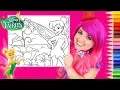 Coloring Tinkerbell Disney Fairies Coloring Book Page Prismacolor Colored Pencils KiMMi THE CLOWN