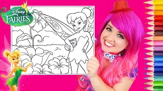 Coloring Tinkerbell Disney Fairies Coloring Book Page Prismacolor Colored Pencils KiMMi THE CLOWN